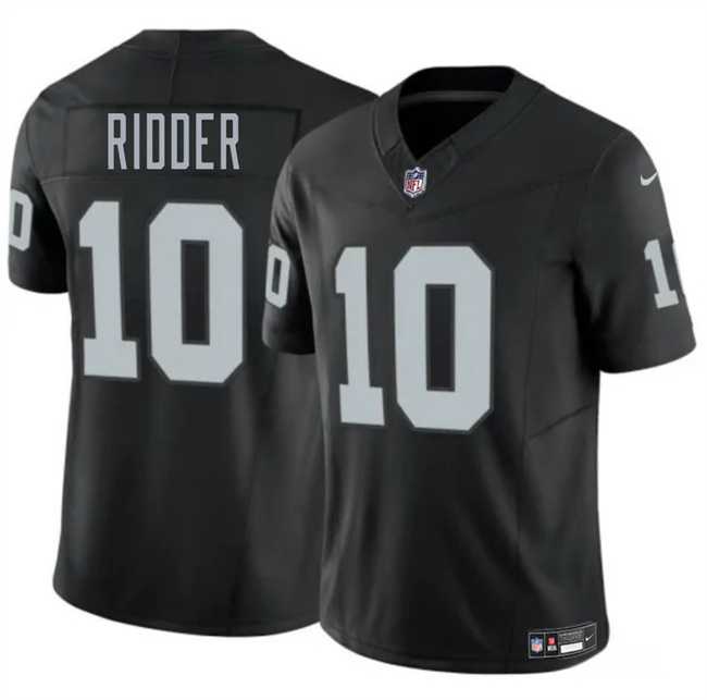 Men & Women & Youth Las Vegas Raiders #10 Desmond Ridder Black 2024 F.U.S.E. Vapor Stitched Jersey